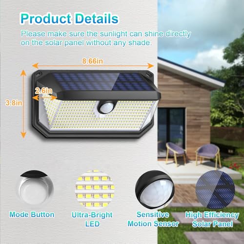 Outdoor Motion Sensor Lights 4-Pack
