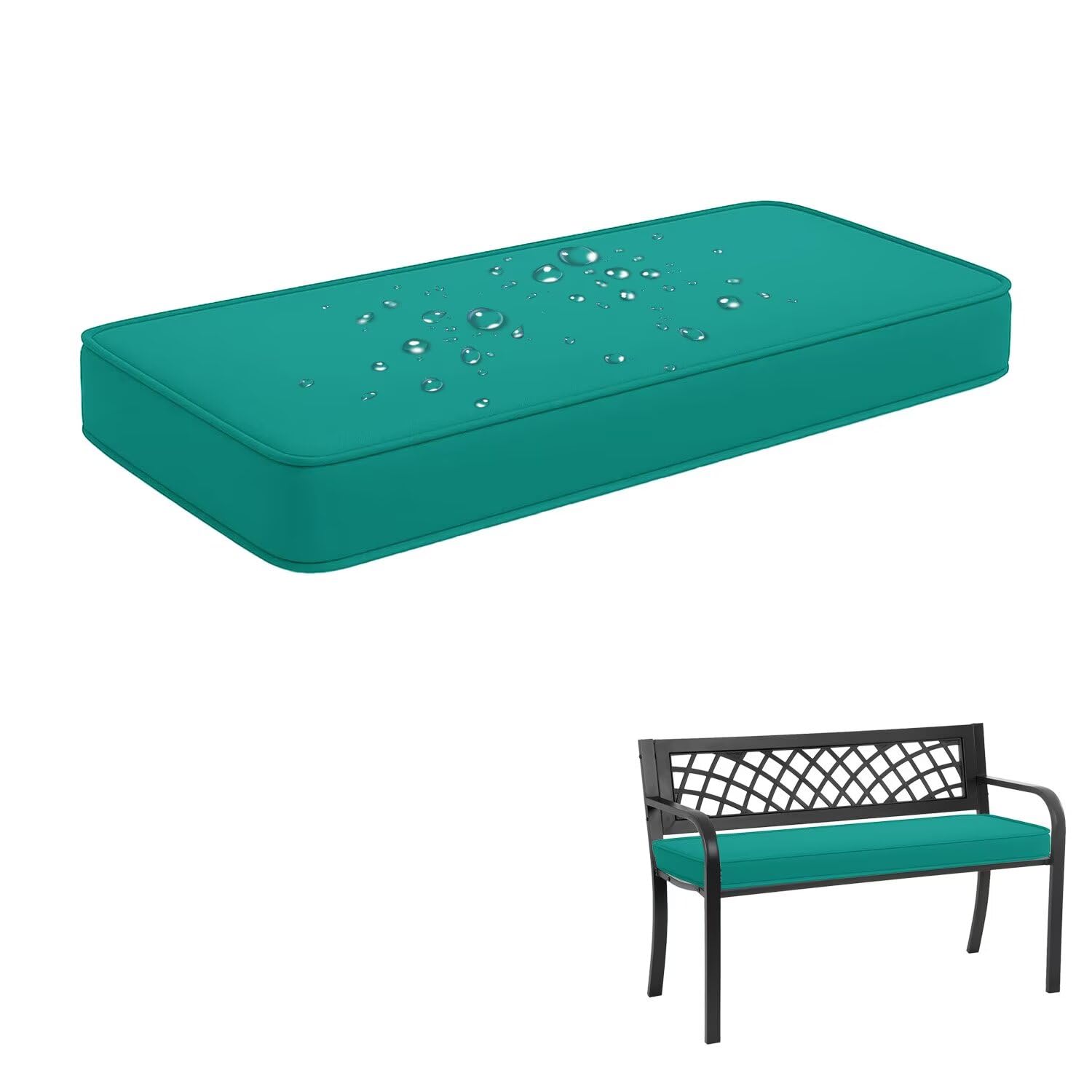 Coussin de banc d'extérieur étanche en mousse 50D pour balcon