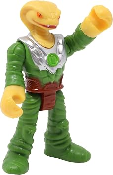 Imaginext Replacement Part for Fisher-Price Collectible Serpent Strike Pyramid Playset DRM07 Mummy Guards FDN35 - Replacement Poseable Green and Yellow Serpent King Snake Figure