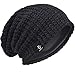 Produktbild VECRY Herren Slouchy Mütze Strickmützen Rasta Skull Cap Sommer Winter Sackmütze , M, Dunkelgrau