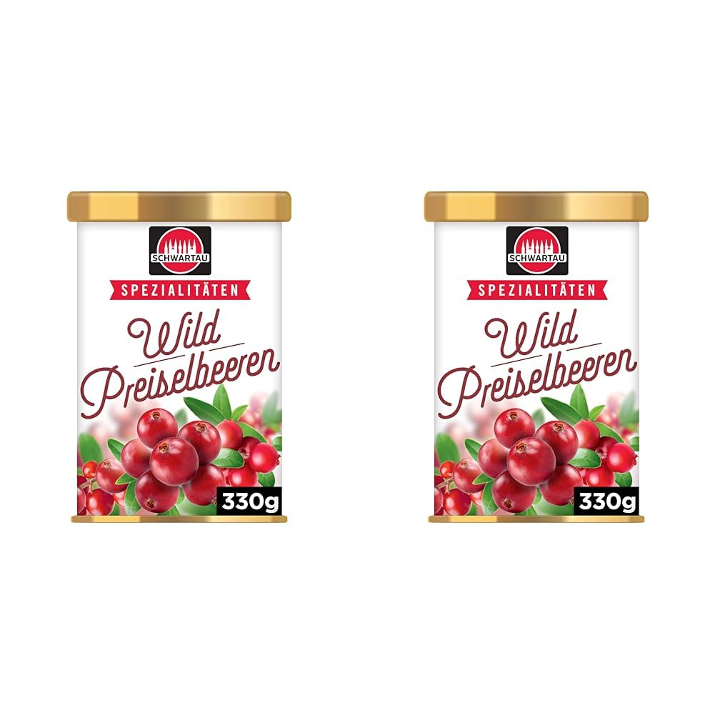 Schwartau Spezialitäten Wildpreiselbeeren, der Klassiker zu Wild, 2 x 330g