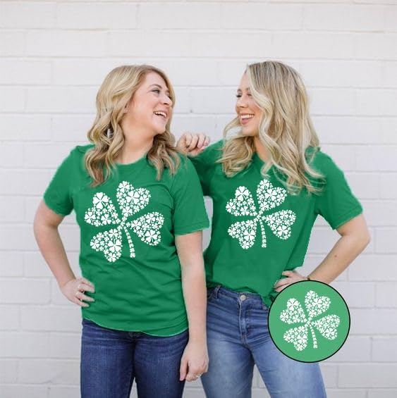 St Patricks Day Shirts for Women Shamrock Tshirt Casual Graphic T Shirt Irish Tee Tops - Image 3