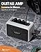 Leo Jaymz Mini Guitar Amplifier - 5W Dual Speaker BT Wireless Guitar Amp， Rechargeable Battery, Clean/Overdrive Modes, Headphone Jack,Ideal for Practice & Performance (White)