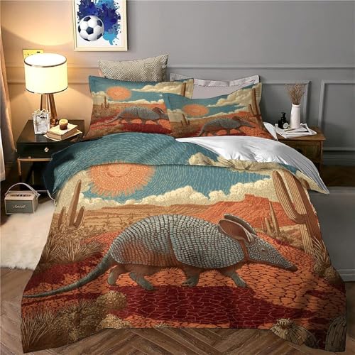 Housse de couette tatou 3D avec eclair cache pour eviter la couette qui glisse