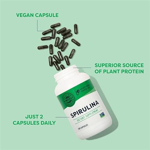 Vimergy Spirulina Capsules – Concentrated Plant Protein Supports Immune Health & Cardiovascular Function – Vegan thumb #2
