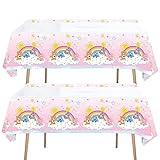 MZHICH 2 pcs Care Cute Bear Tablecloth for Bear Themed Birthday Party Supplies Decorations Cartoon Bear Care Party Tablecover (70.8 * 42.5 inches)