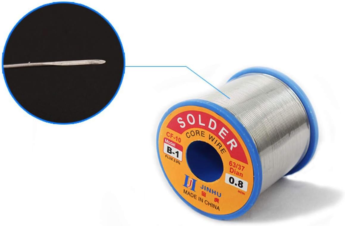 Rosin Core Solder Wire Tin Lead Flux 0.5mm/0.6mm/0.8mm of 500g Soldering Wire Soldering Iron Fittings Welding Tools Bright Wash-Free (0.5mm)