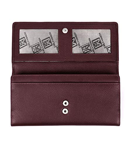 Women's RFID Blocking Leather Trifold Wallet3