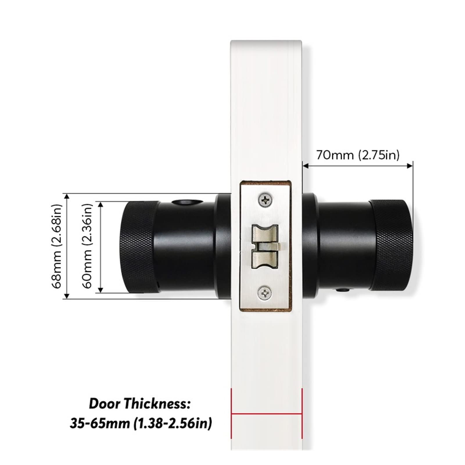 Inteligentny zamek do drzwi, Smart Lock Fingerprint Drzwi Klawiatura Cyfrowa Card Gałka zamienne do domu/Office Hotel majsterkowanie Zamek od drzwi(B)