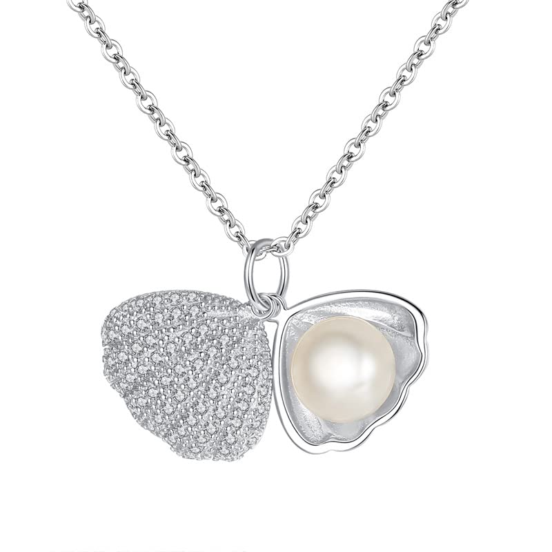S925 Silver Shell Naszyjnik z pereł Kobieta Fritillary Niche Design Łańcuch do obojczyka