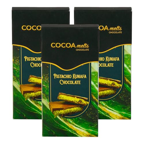 Cocoa Melts Pistachio Kunafa Chocolate 3 x 100 g