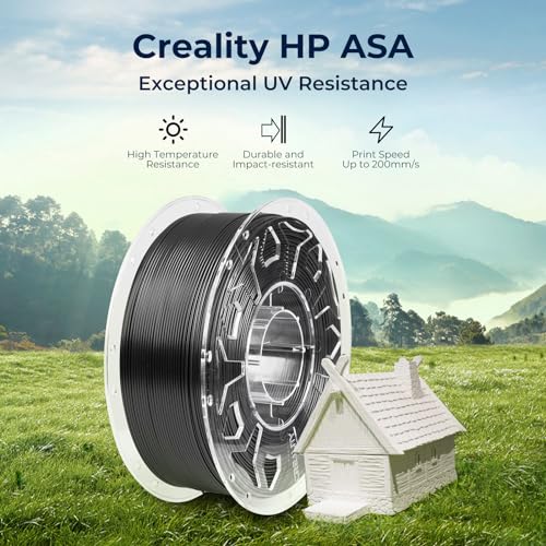 Image of Creality ASA Filament 1.75mm, 1kg Spool (2.2lbs) 3D Printer Filament, High Temperature Tolerance- ASA Filament Perfect for Printing Outdoor Functional Parts, Dimensional Accuracy + /- 0.03mm