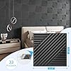 Art3d 33-Pack 3D Wall Panels for Interior Wall Decor, Textured Accent Wall Paneling for Living Room, Bedroom, TV Wall Background, 12x12 Black