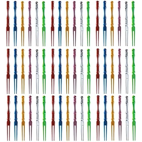 200 Pcs Color Fruit Fork Picks Plastic Fruit Skewers Snacks Forks Perfect for Parties Buffets Food Tastings and Much More Random Color Cover