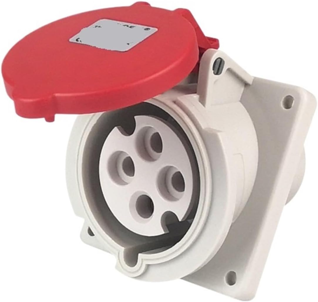 Waterproof Industrial Socket Concealed Inclined Seat 220V Aviation Plug Non Explosion Proof 3-pin 4-Wire 5-Hole 16A32A(4-core32aconcealedinclinedseat)