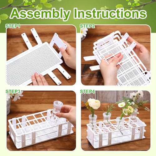 image for Willinglong 22 Pcs 60ml Large Floral Tubes with Rack Holder Set for Mi