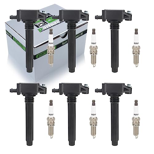 partszen UF648 Ignition Coil Spark Plug for Chrysler 200 300 Town Country for Dodge Charger Durango Grand Caravan Journey Avenger Challenger for Jeep Cherokee Wrangler Ram 1500 3500 2011-2020,6 pcs - Thumbnail 2