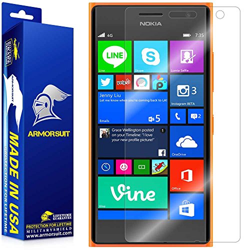 ArmorSuit MilitaryShield Screen Protector for Nokai Lumia 730/Nokia Lumia 735 - [Max Coverage] Anti-Bubble HD Clear Film