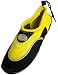 Men's Wave Water Shoes Pool Beach Aqua Socks, Yoga , Exercise, Black/Yellow S1182M, 10 D(M) US