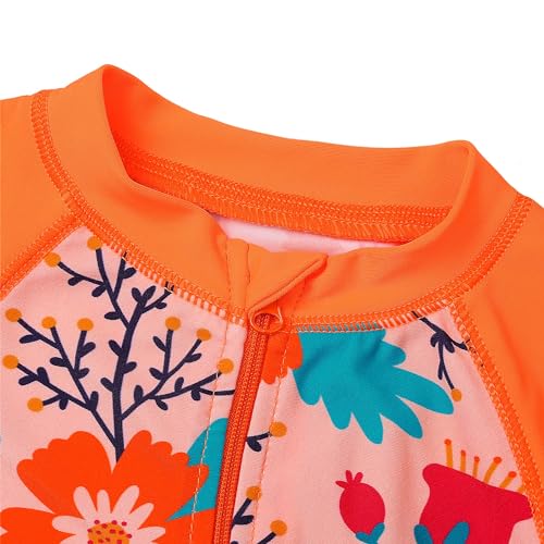 Image of XFGIRLS Baby /Toddler Girls Swimsuit Long Sleeve One-Piece Bathing Suit Rash Guard