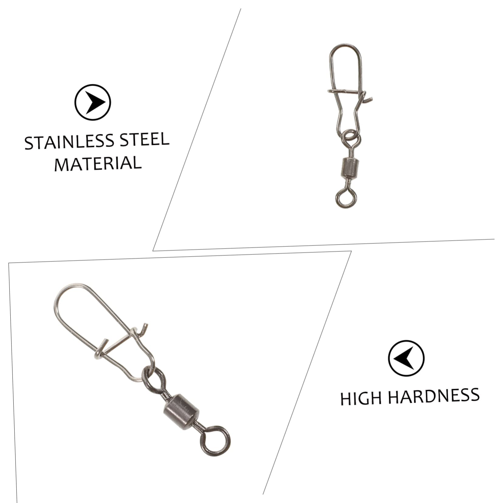 5 Ensembles Émerillons Inoxydable Connecteurs de Ultra Résistants avec Boîte de Rangement