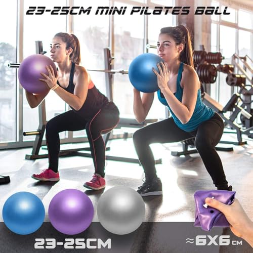Image of 9 Inch Exercise Pilates Ball Mini Exercise Barre Ball for Yoga,Stability Exercise Training Gym Anti Burst and Slip Resistant Balls Physical Therapy Improves Balance, Core Strength