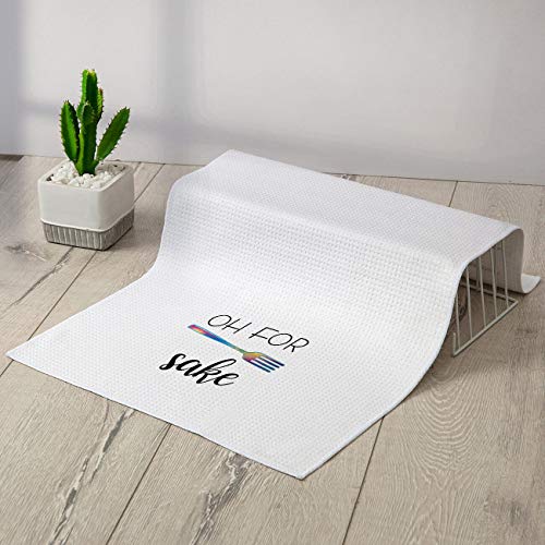 Funny Kitchen Towels And Dishcloths Sets Of 4 - Dish Towels For Washing Drying Dishes - Decorative Waffle Towels, Hand Towels, Tea Towels, White- Perfect For Birthday, Housewarming Gifts Christmas #TOP1