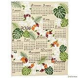 [ラトルウッド]RattleWood 2026 カレンダー 壁掛け 麻 ジュート ポスター 北欧 レイ 花