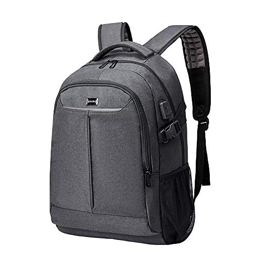 KALIDI Impermeable, Mochila Portátil Hombre 15.6 Pulgadas Puerto USB Impermeable Trabajo Ordenador Viaje Negocio Multifuncional Daypacks (gris)