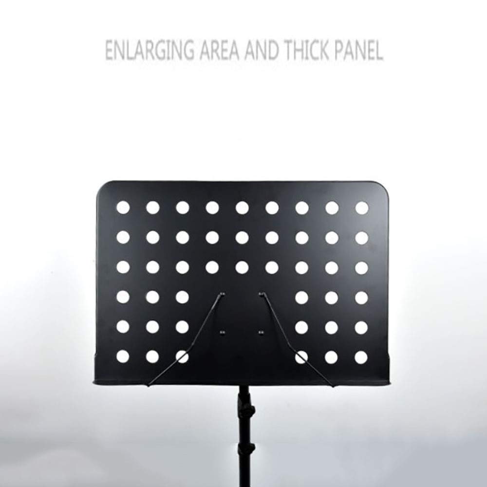 Notenständer, höhenverstellbar, leicht, kompakt für Aufbewahrung oder als T-Musikbuchständer, robust für Schulorchester, Chöre (Farbe: Schwarz, Größe: 50 x 165 cm) (Schwarz 50 x 165 cm)