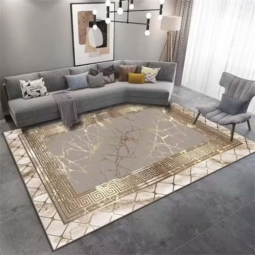 Tapis de salon à motif de pierre lavable pour chambre bébé