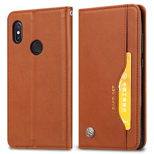 Étui en cuir Xiaomi Redmi 6 Pro et Mi A2 Lite à clapet horizontal avec porte-carte