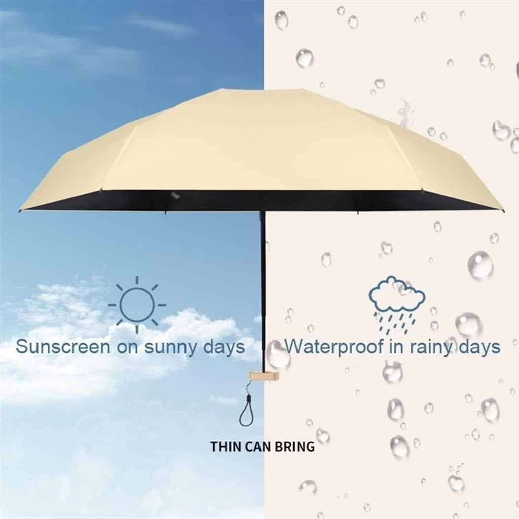 Windproof Umbrella Strong Umbrellas Pocket Umbrella Flat Umbrella Folding Parasol Sunscreen Portable Travel Umbrella Umbrellas for Rain