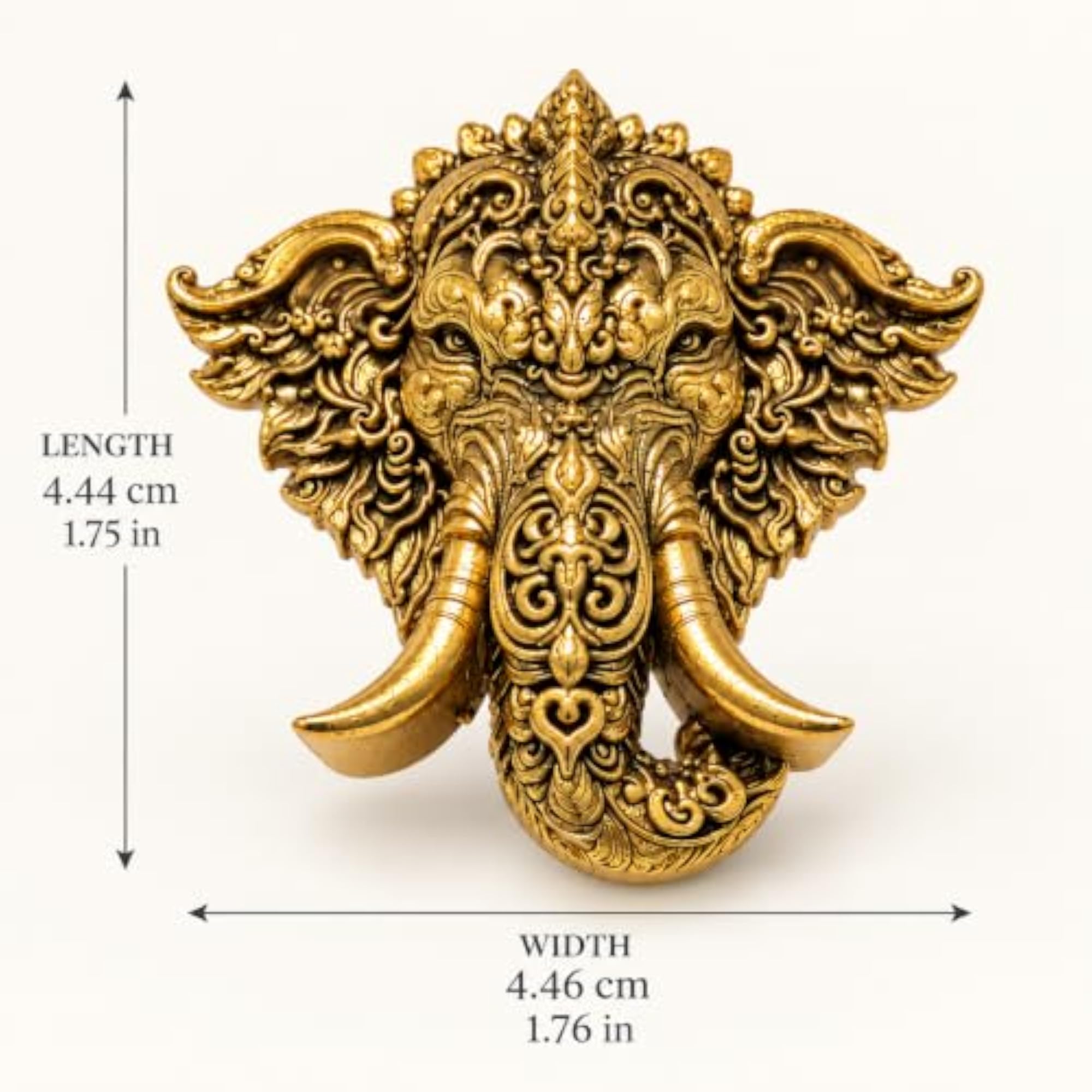Oxidized Gold Plated Brass Lord Ganesha Brooch