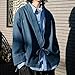 Japanese Fashion noragi Kimono Sense Denim Coat Cardigan Loose Kimono Jacket Unisex (M)