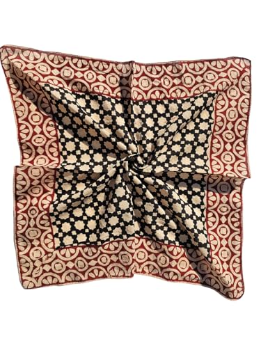 100% Cotton Bandana Bohemian Block Print Neck Scarf Boho Soft Cotton Bandana Neckerchief Handkerchief2