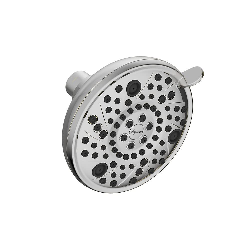 Aquieen 8 Function Water Saving Mist & Rain Shower Head 5" (Galaxy) - Plastic, Silver, Chrome (B0C18S3Y7Q) Amazon Price History, Amazon Price Tracker