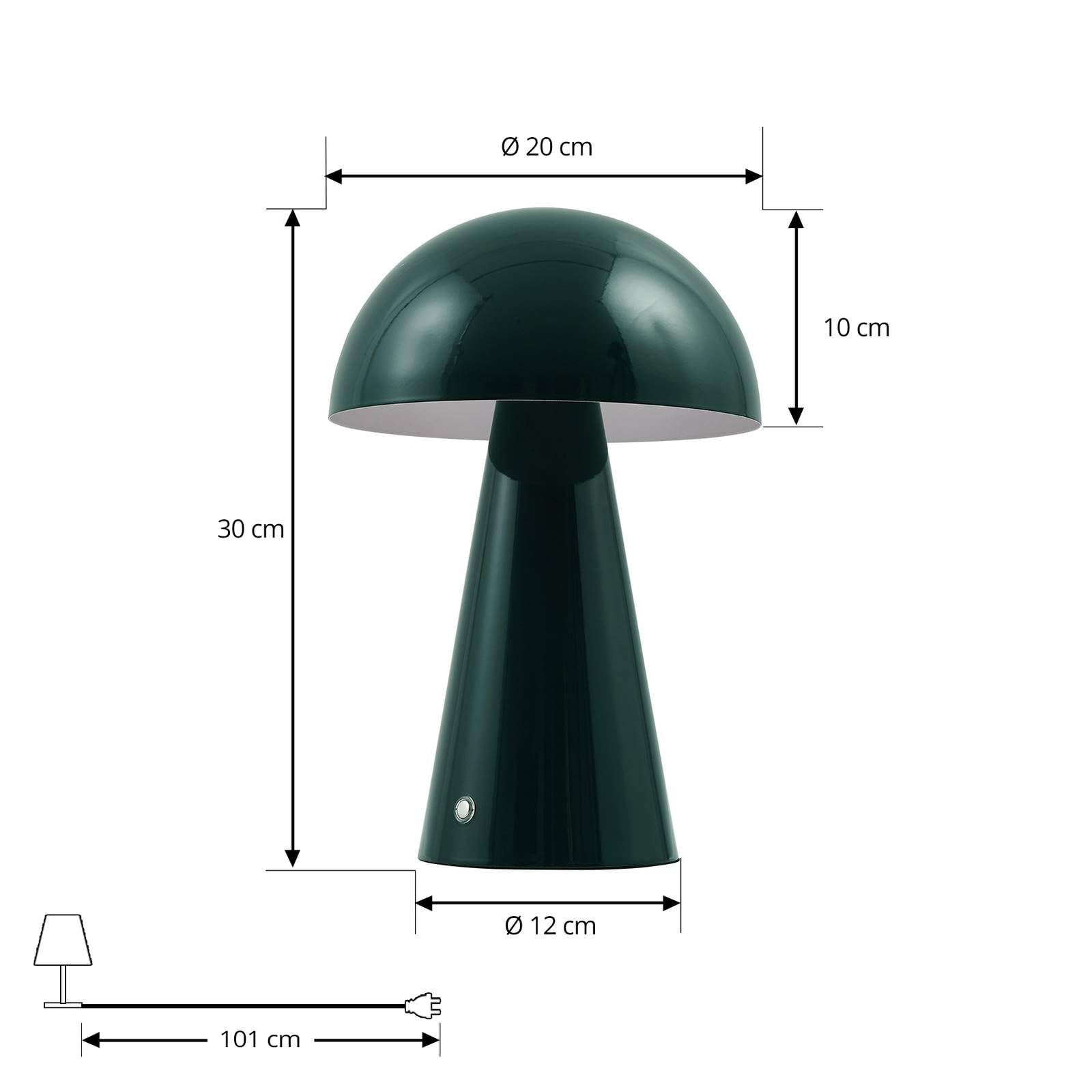 Lindby LED Tischlampe Nevijomit USB Anschluss dimmbar (Modern) in Grün aus Metall (1 flammig,) - Tischleuchte Schreibtischlampe Nachttischlampe Wohnzimmerleuchte