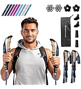 Walking Sticks for Men & Women - 14.5" Foldable Hiking Poles for Backpacking, Exercising and Trav...