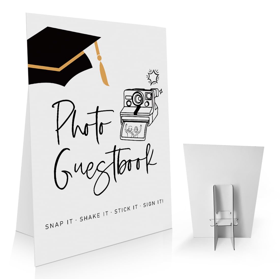 Photo 1 of Graduation Photo Guest Book Sign, Please Sign Our Guestbook Sign, Snap It, Shake It, Stick It, Sign It, Graduation Reception Table Sign, Graduation Party Favors, Graduation Decorations 2026 -BYLP08