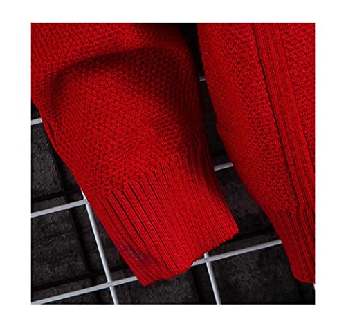 Pull en tricot rouge homme idéal pour vos sorties et soirées - 5