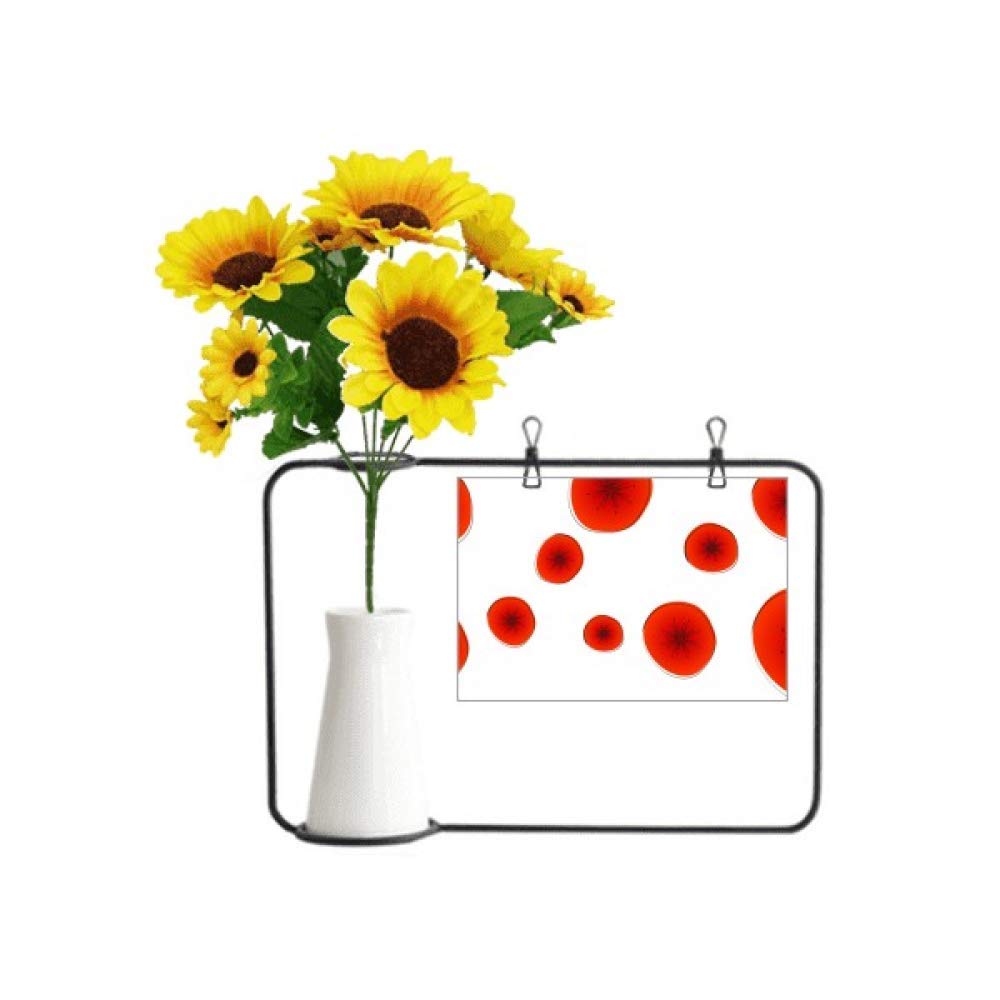 Fleurs rouges abstraites coffret cadeau peinture et tournesol en bouteille