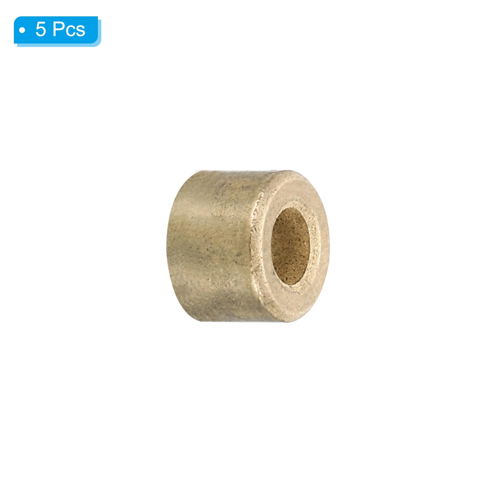 PATIKIL M4 Brass Spacers, 5 Pcs Metal Spacer Brass 4mm ID x 8mm OD x 6mm L Brass Spacers Screw Standoff for 5/32 Inch or M4 Screw - Image 3