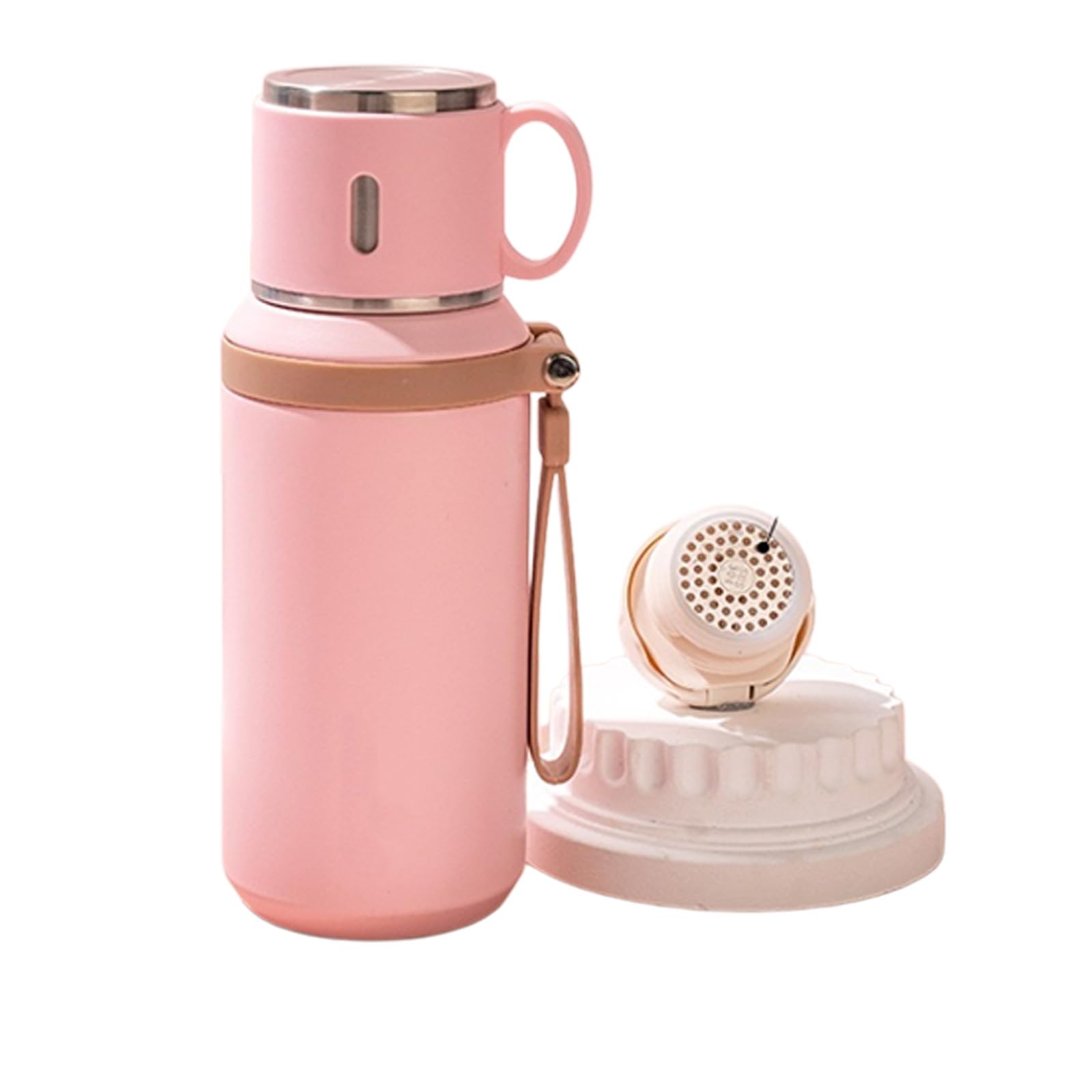 LUCKGONI Innovative Tea Infuser Tumblers With Removable Lid And Vacuum Insulation For Hot Cold Beverages in Travel