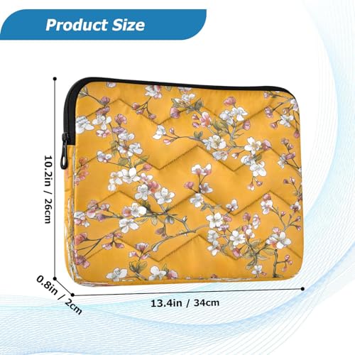 Funda para portátil de 13-14 pulgadas con diseño floral impermeable miniatura 3