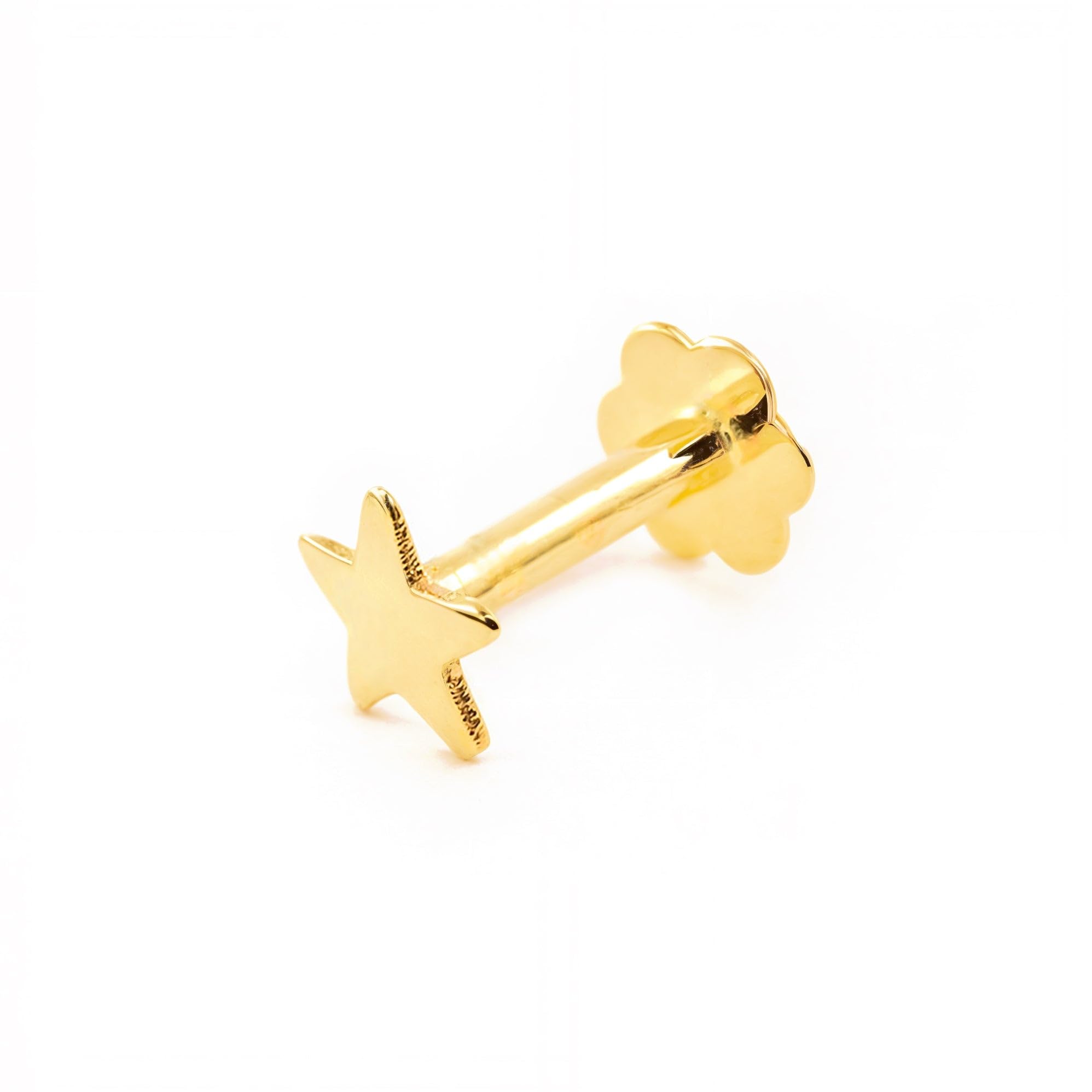 Piercing Oro cartilago estrella 4 mm (9kts) - Estuche Regalo - Certificado de Garantía - Mondepetit