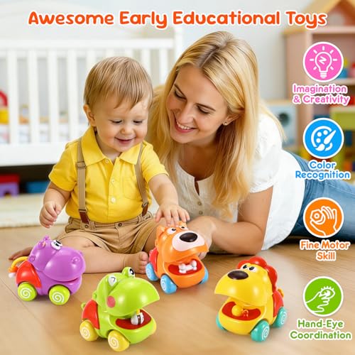 Image of Palmatte Baby Toys 1 Year Old Boy: Infant Cars for Toddlers 1-3 Push and Go Car Baby Toys 18 Months Toddler Toy Age 1 2 3 Year Old Boys Toy Boy Gifts 1st First Birthday Gifts for 1-3 Boys Girls