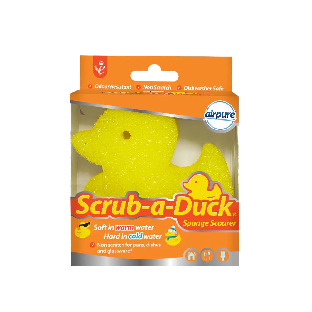 4 x AIRPURE SCRUB A DUCK SPONGE SCOURER