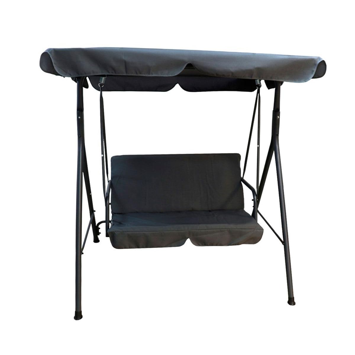 Gerimport Swing for Outdoor 2 seater Dark Grey 153 x 140 x 110 cm