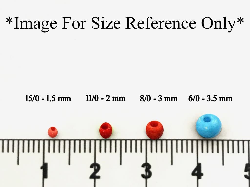 The Design Cart Turquoise Opaque Round Rocaille Seed Beads for Jewelry Making, Bracelet, Necklace, Dress Material,Embriodery Size-8/0-3.0 mm, Pack of 450 Grams 1